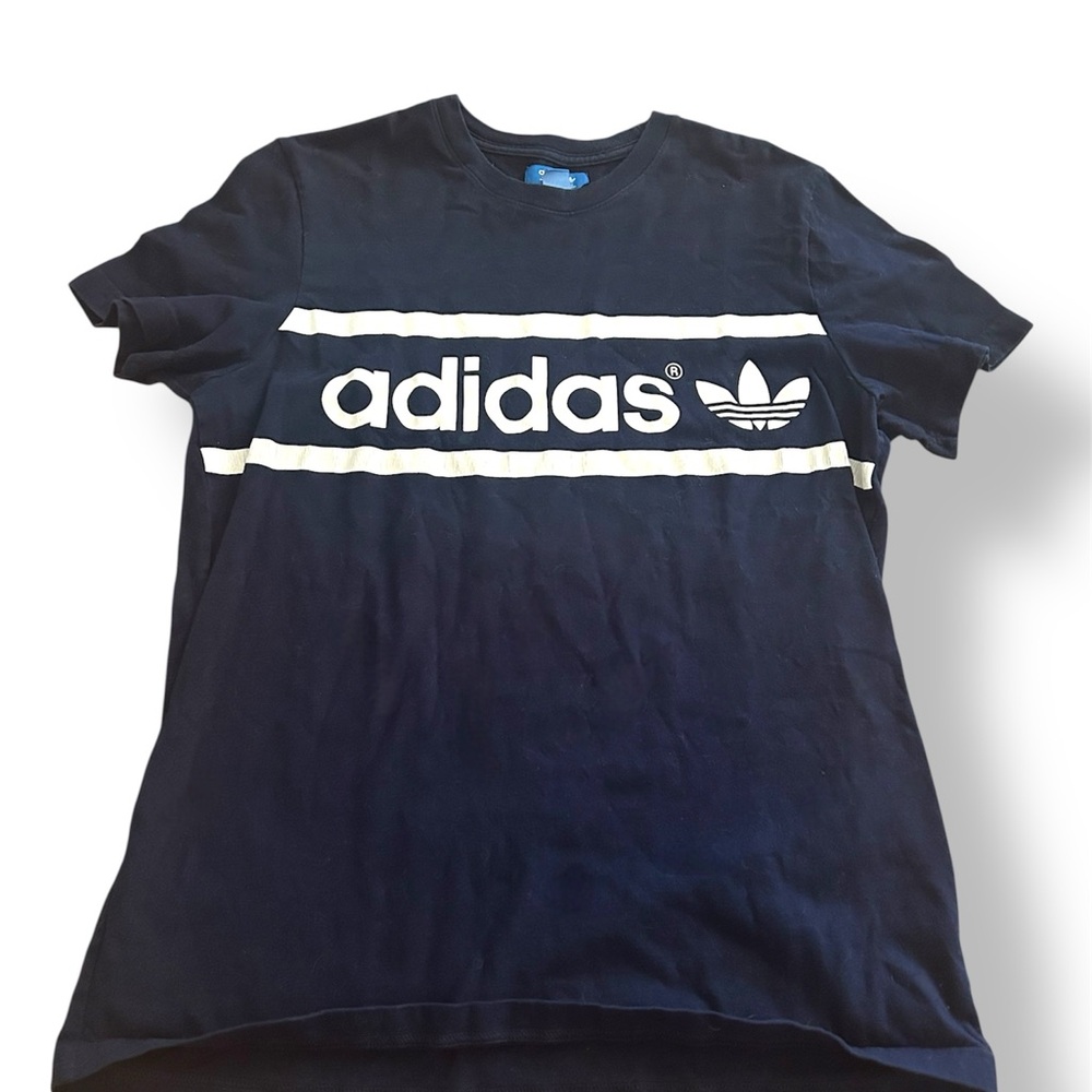 Adidas Navy Tee with White Logo